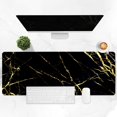 thumbnail image 3 of XXL Large Gaming Laptop Mouse Pad,Black Marble Game pad, Big Gold Desk Pads PC Keyboard Waterproof and Non-Slip 31.06 x 11.8inches 3mm Thick Rubber Table Mat,Nagoya Castle,Tower, 3 of 7