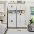 thumbnail image 5 of Lafnest 67" Kitchen Pantry Storage Cabinet with Barn Doors & Drawer, Adjustable Shelves for Kitchen, Pantry or Dining Room, 5 of 7