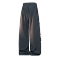 thumbnail image 4 of QQZ Wide Leg Cargo Pants For Men, Elastic Drawstring Casual Jogger Pants For Daily Walking Travel Weekend Wear, 4 of 9