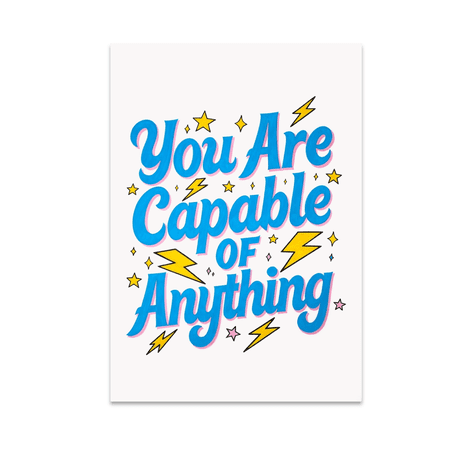 You Are Capable of Anything - Motivational Kids Wall Art - 13x19 Poster Print