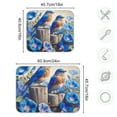 thumbnail image 3 of Bluebirds on Wooden Fence and Flower Dish Drying Mat 18x24 Absorbent Microfiber Draining Rack Pad for Kitchen Counter Sink, 3 of 8