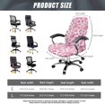 thumbnail image 6 of FKELYI Pink Cow Print Anti-Dust Office Chair Cover Washable Computer Chair Slipcover for Armchair Swivel Boss Chair Protector for Home Office Decoration, Small, 6 of 6