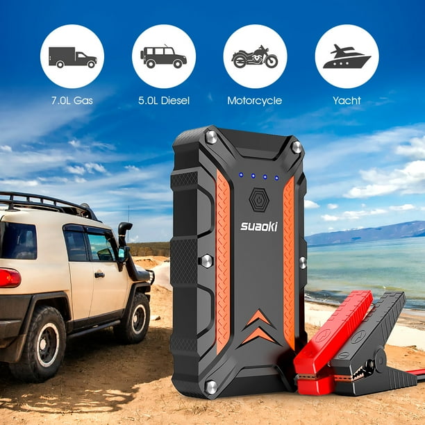 SUAOKI 1000A Peak Portable Car Jump Starter Quick Charge 3.0 (up ...