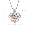 thumbnail image 2 of Butterfly Necklace Urn Cremation Jewelry for Ashes with Heart Urn Necklace Lockets for Human Ashes Pet Ashes Pendent for Ashes and Chain, 2 of 4