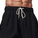 thumbnail image 4 of Pantalones casuales de longitud completa para hombre, color sólido, bolsillo, cintura elástica, rectos, de poliéster., 4 of 8