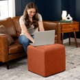 thumbnail image 6 of Jaxx Monroe Square Foam Ottoman with Stain Resistant Performance Fabric, Small (18 x 18), Canyon Orange, 6 of 6