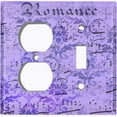 thumbnail image 4 of Metal Light Switch Plate Outlet Cover Purple Music Sheet Wallpaper Damask MUS003, 4 of 13