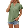 thumbnail image 4 of Scyoekwg Womens Short Sleeve Tops Trendy Womens Summer Fashion Going Out Tops Ladies Blouses Dressy Casual Short Sleeve Cute T Shirts Loose, 4 of 5