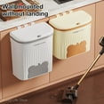 thumbnail image 3 of 8.5/12L Kitchen Wastebasket Wall Mounted Trash Can With Lid Bathroom Trash Bin Garbage Can for Cabinet Under Sink Compost Bin, 3 of 9