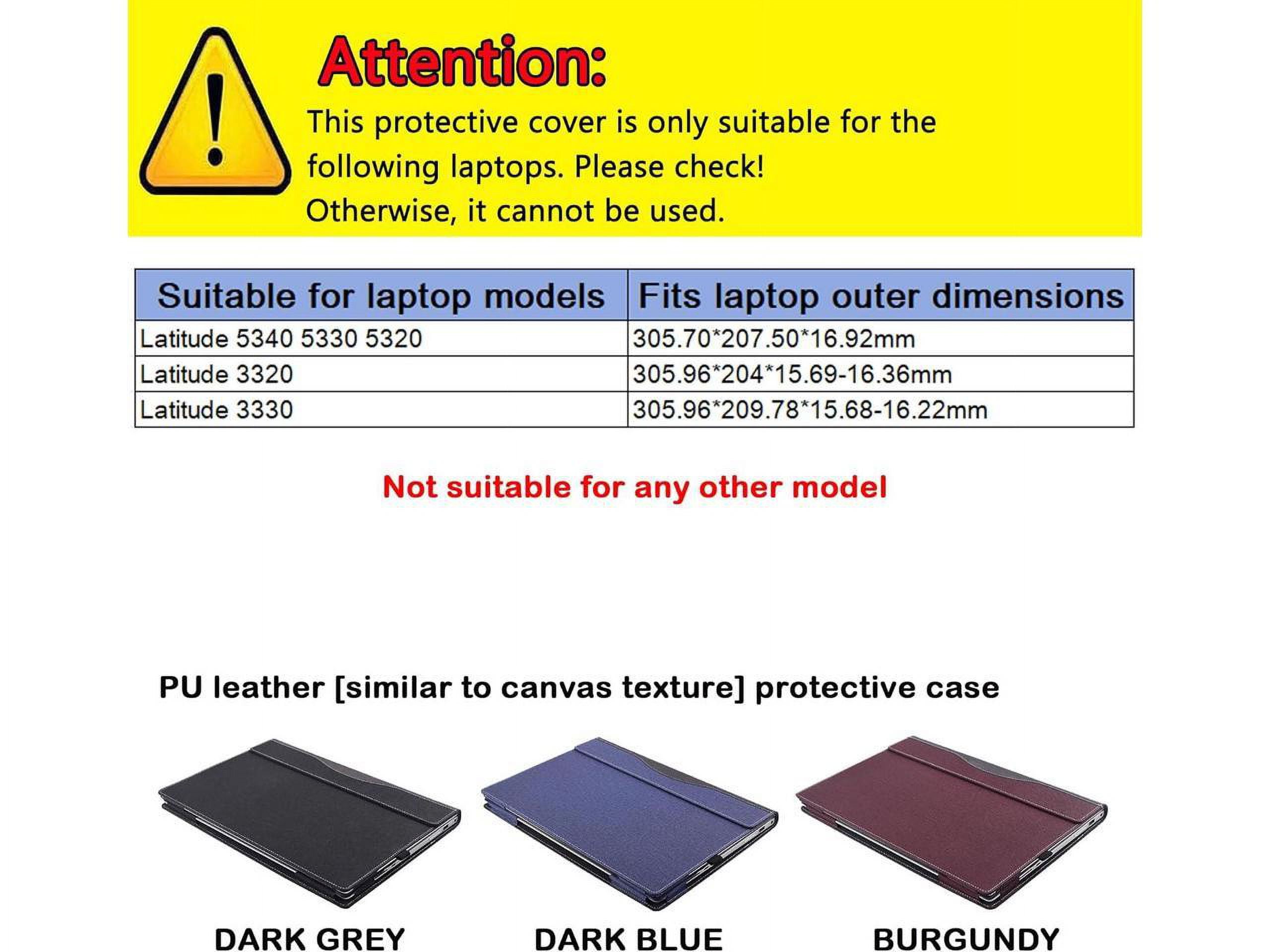 Laptop Case Cover for 13.3 inch Dell Latitude 5340 5330 5320 & Dell Latitude 3320 3330 Notebook PC Sleeve,Detachable PU Leather Protective Bag Accessory