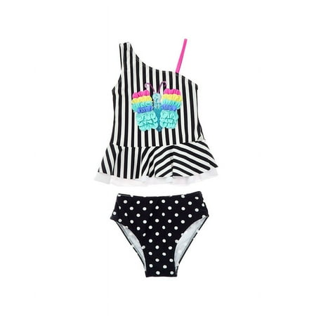 Flapdoodles girls Butterfly Swimsuit, 2T