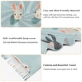 thumbnail image 5 of FORMRS Womens Scarf Winter Soft Long Big Warm Shawls Wrap Tassel Scarves, Green Cute Rabbits, 5 of 9