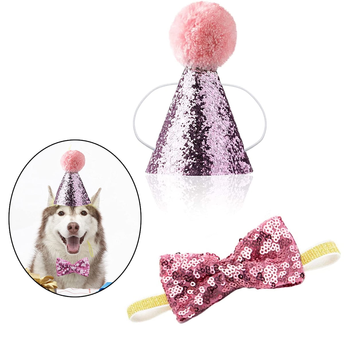 LaidanCats And Dogs Cute Tiaras Bows Birthday Party Pets，Detachable
