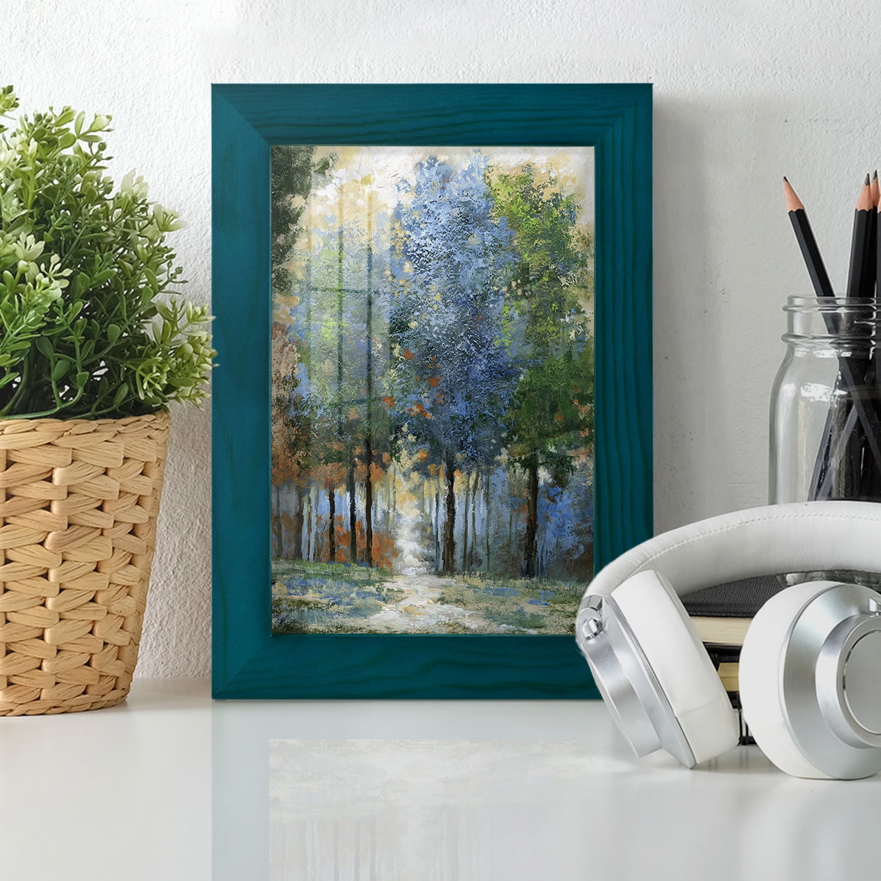 Afternoon Light -Framed Print w/glass-Ocean Blue