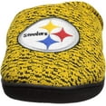 FOCO Mens NFL Team Logo Poly Knit Cup Sole Slippers Pittsburgh Steelers