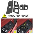 thumbnail image 4 of Window Button Cover Trim, Button Frame Cover Trim Lift Button  Durability Window Switch Button Trim Window Button Trim  For Car Decoration For Man, 4 of 8