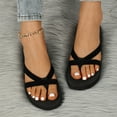 thumbnail image 2 of keusn womens thong sandals flip flops for women open toe cross strap slippers summer casual fashion sandals bathroom slippers black size 6, 2 of 9