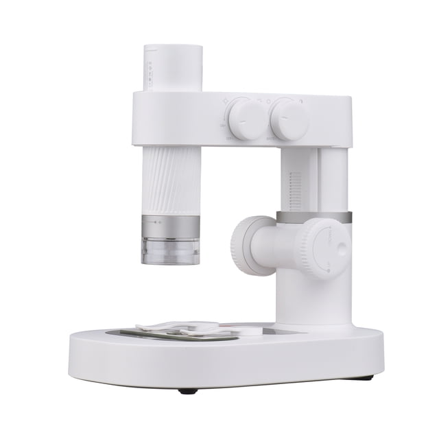 1000X WiFi Portable Mini Electronic Microscope + Base Stand Stage Set Compact Handheld Digital Magnifier with 8PCS Lamp Beads Specimen Slides for Smartphone Tablet Laptop Desktop Insect Skin Plant