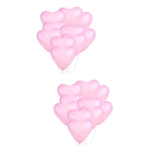FONDOTIN Creative Pink Heart Balloons for Wedding and Party Decor 200Pcs