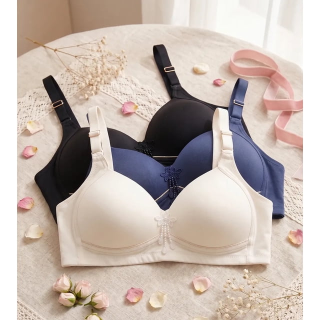Paquete 3 Brasier Adda Lingerie Sin Varillas Reforzado Dama