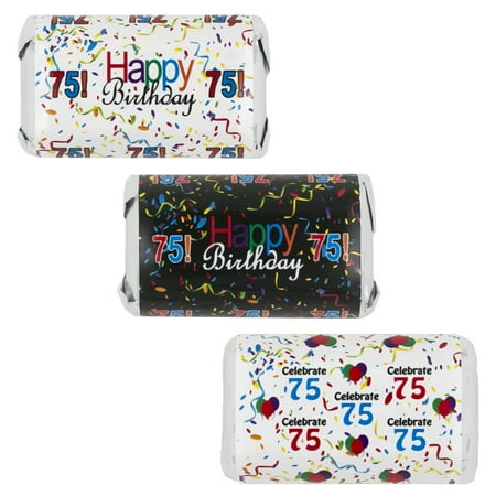 Happy 75th Birthday Party Decoration Stickers For Hershey S