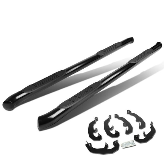 DNA Motoring 3" Black Side Step Nerf Bars Running Boards for 2019-2021 Silverado Sierra Crew Cab