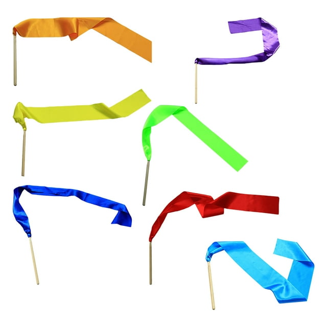 Shisuyan Rubans de Danse, Rubans de Gymnastique en Satin, 7 Pcs