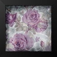 thumbnail image 2 of Grey, Jace 12x12 Black Modern Framed Museum Art Print Titled - Purple Grey Flowers Mate, 2 of 5