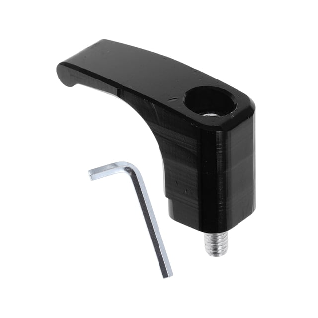 Gancho colgante para motocicleta Forma de L Soporte para casco de motocicleta y equipaje color negro 46mm de longitud