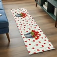 thumbnail image 3 of 2'x6' Rug Runners for Hallways Kitchen, Red Tulip Flowers Non Slip Entryway Beside Floor Carpet Runner, Spring Floral Vintage Drum Country Blue Laundry Room Bedroom Throw Rugs Mat for Family Pet, 3 of 8