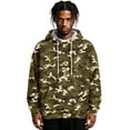 thumbnail image 5 of FENGYOU Mens Fleece Lined Pullover Hoodie Long Sleeve Hooded Sweatshirt Relaxed Fit Camo Print Casual Streetwear Top Army Green L, 5 of 7