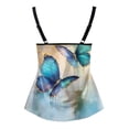 thumbnail image 4 of adviicd Tankini Tops Women Ruffle High Waisted Tankini Swimsuit Tummy Control Bathing Suit(Light Green,XL), 4 of 5