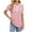 B286 Pink womens summer tops clearance under $5, variant on Women Tops under $5! Cagogo Summer Tops for Women Short Sleeve Button V Neck T Shirts Dressy Casual Loose Color Block Ribbed Summer Tops Blouses Blusas Casuales de Mujer Bonitas