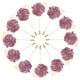 thumbnail image 1 of Uxcell Paquete de 12 Pines de Solapa de Flores para Hombres, Pin de Rosa con Hoja Dorada para Boda/Baile/Festa, Pines de Corsage de Flores [Pasta de Frijol Rojo], 1 of 1