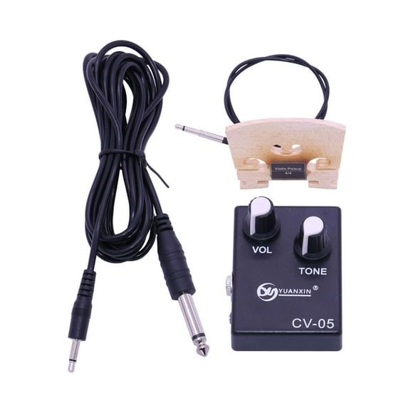 小提琴拾音器 4/4电动小提琴前置放大器 CV-05