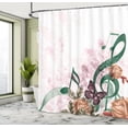 thumbnail image 4 of Ambesonne Music Shower Curtain, Music Roses Romance Victorian, 69"Wx70"L, Dark Teal, 4 of 4