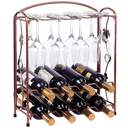 Sangyn Stackable Wine Rack Stand Small Metal Countertop Wine Racks for
