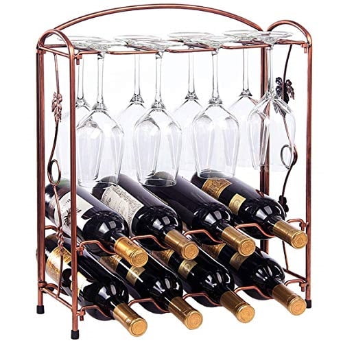 Tabletop Wine Bottle Rack Holder Countertop Wine Glass Stemware