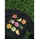thumbnail image 1 of Girls' Summer Casual Knit Top - Vibrant Floral & Fruit Print, Soft Pink Round Neck Short Sleeve Shirt with Coconut, Bananas, Oranges & Hibiscus Design, Lightweight Polyester Blend for Casual Attire,, 1 of 5