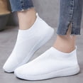 thumbnail image 4 of CHICVOMEY Women's Slip On Walking Shoes with Arch Support Lightweight Sock Tennis Sneakers Anti-Slip Elastic Knit Breathable for Gym Casual Sneakers, 4 of 5