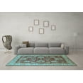 thumbnail image 3 of Ahgly Company Indoor Rectangle Oriental Light Blue Industrial Area Rugs, 7' x 9', 3 of 4