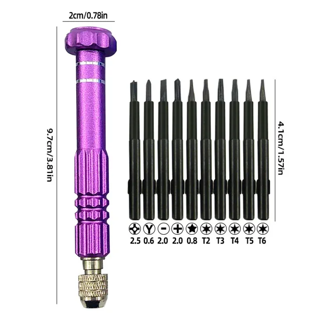 10-in-1 Precision Screwdriver Set for Mobile Phones,Notebooks,and Computers-Perfect for Small Maintenance and Disassembly