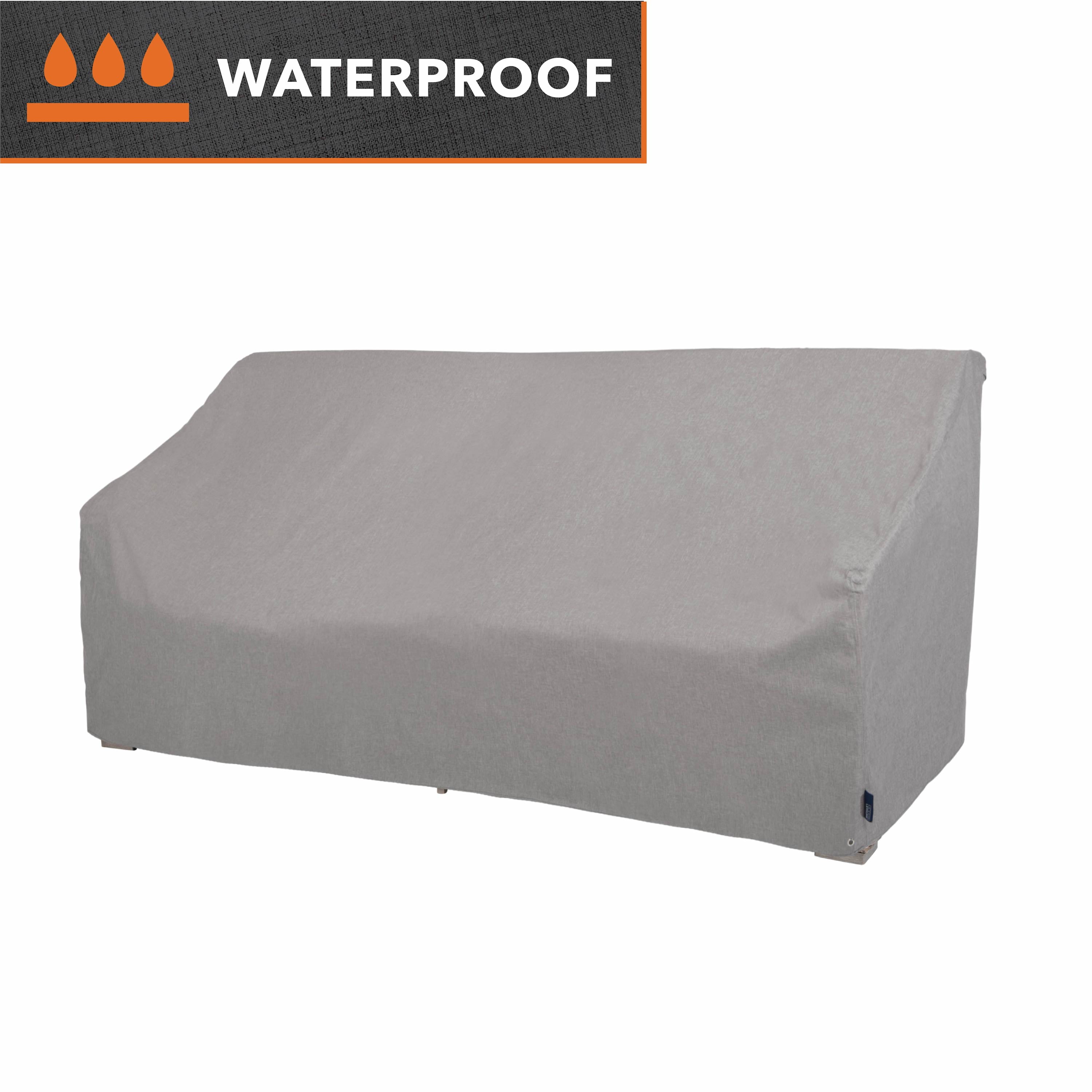 Modern Leisure Garrison Patio Loveseat Cover, Waterproof, Large, 76"L x 38"W x 38.25"H, Granite Gray