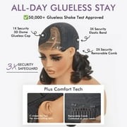 LUVME All-Day Comfort™ Wig 200% Density Voluminous Loose Body Wave Glueless Minimalist HD Lace Wig Pre-Cut Lace 12 Brown Higlight 1 pc for Woman