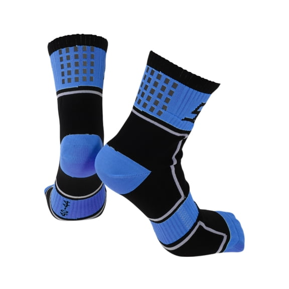 Cycling Socks Anti-friction l Outdoor Bike Socks Blue,Black Unsex 1 Pair Colorblocked Square Reflective