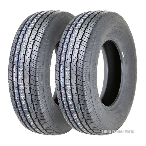 Set 2 Premium Grand Ride Trailer Tires ST 205/75R14 8PR Load Range D Steel Belted Radial Set 2 Premium Grand Ride Trailer Tires ST 205/75R14 8PR Load Range D Steel Belted Radial