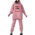 thumbnail image 2 of Puntoco Mujer Estampado De Navidad Invierno Felpa Moda Casual Con Capucha Manga Larga Pantalones De Dedo Con Fugas Suéter Cepillado Dos Liquidación Puntoco Puntoco-4533, 2 of 6