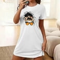 thumbnail image 2 of Birdeem Chemises de Nuit pour Femmes Chemise de Nuit Courte Surdimensionnée Mode Imprimé Poitrine Manches Courtes, 2 of 12