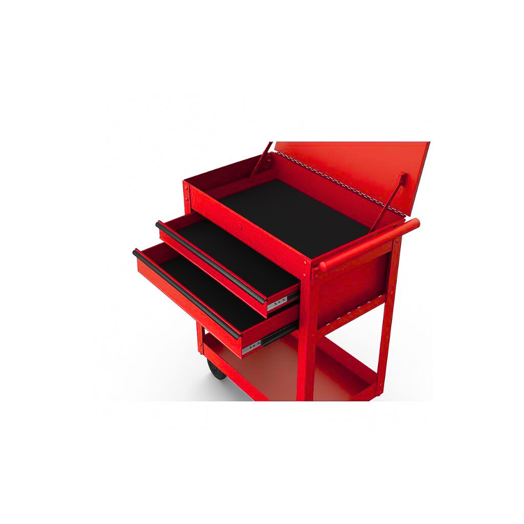 Carro de herramientas de acero Hyper Tough con cajón, capacidad de carga de 500 lb, recubierto de polvo rojo 2