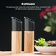 thumbnail image 5 of Molino de pimienta Freír Ajustable Spice Spice Grinder Portátil Barbacoa Condimento Fresado Moluso Dispensación Amadera Botella Yuarrent HA047888-00B, 5 of 7